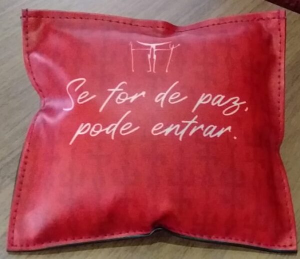 Peso para Porta "Se for de paz, pode entrar"