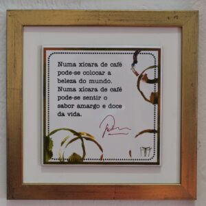 Azulejo com Moldura Café