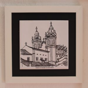 Azulejo com Moldura Igreja Rosário - Desenho Carlos Bastos