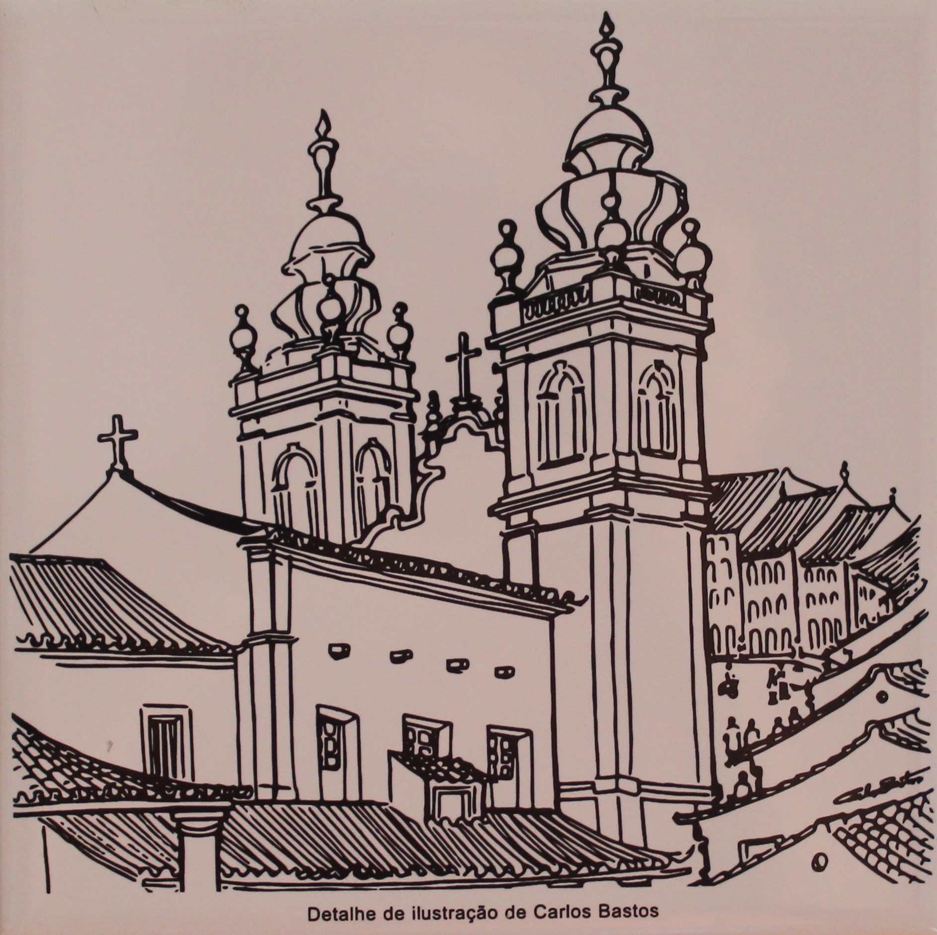 Azulejo Igreja Rosário - Desenho Carlos Bastos