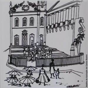 Azulejo Igreja Santa Luzia - Desenho Carlos Bastos