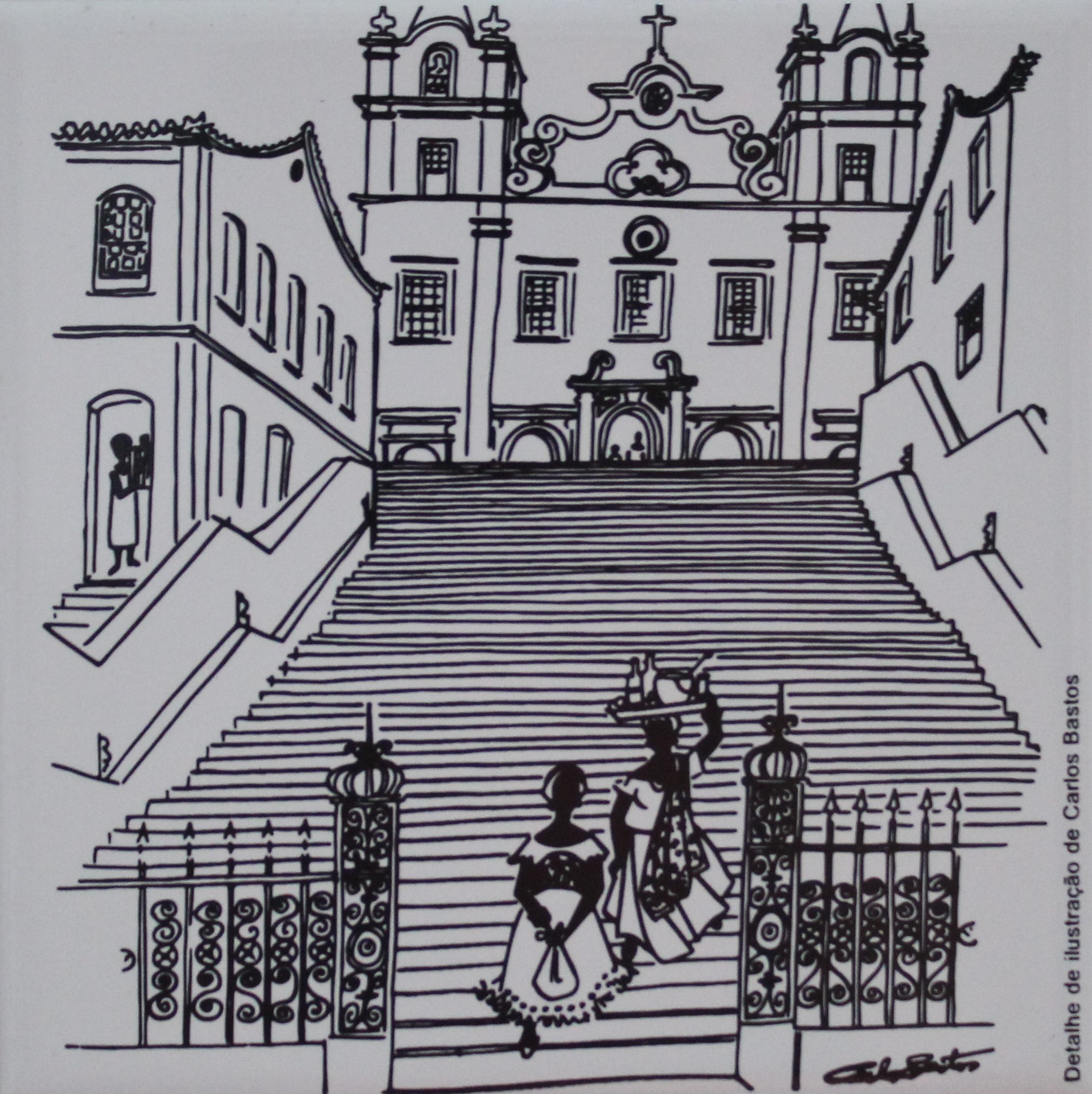 Azulejo Igreja dos Passos - Desenho Carlos Bastos