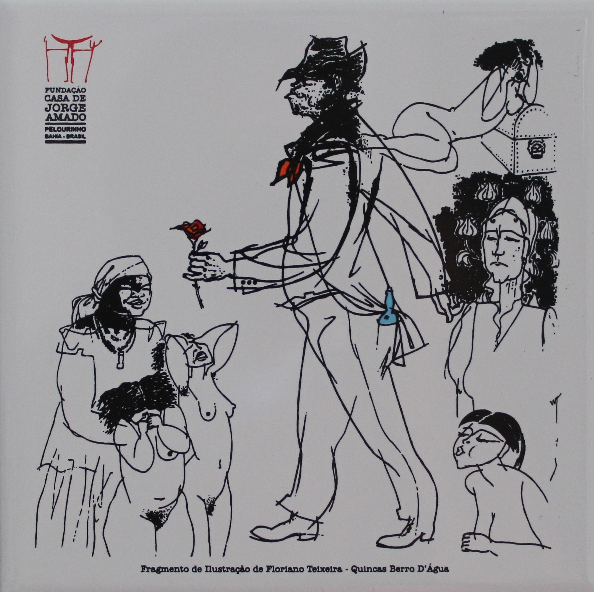 Azulejo Quincas - Desenho Floriano Teixeira