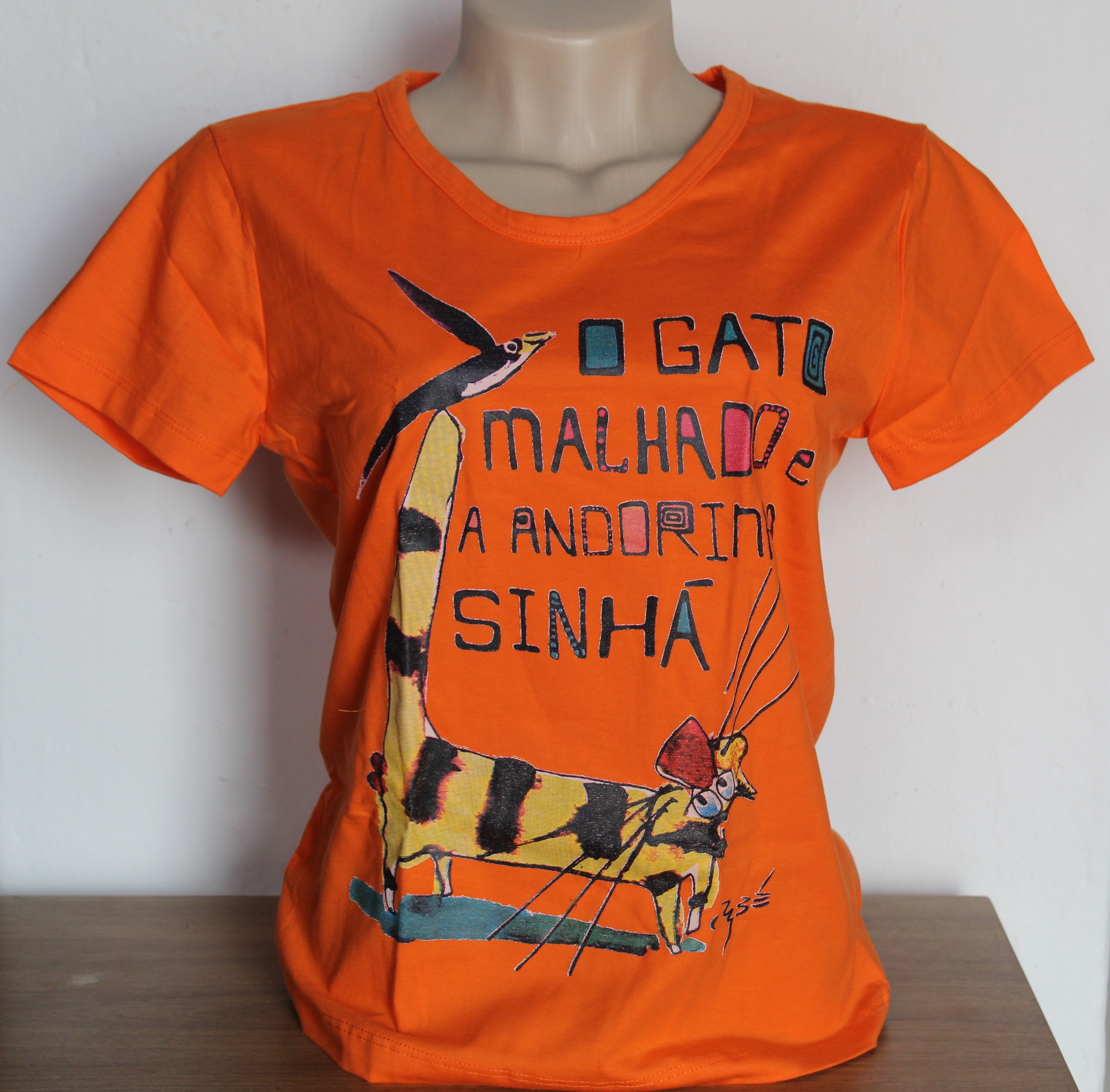 Camiseta Babylook Gato Malhado